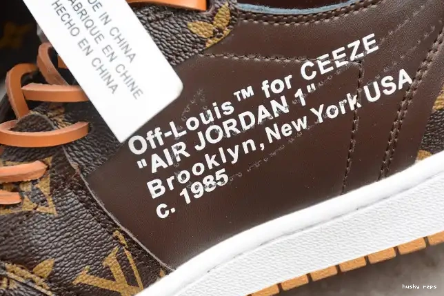 Rep Husky Off-Louis 1 AQ0818-158 Air Jordan AJ1 x OW 0420